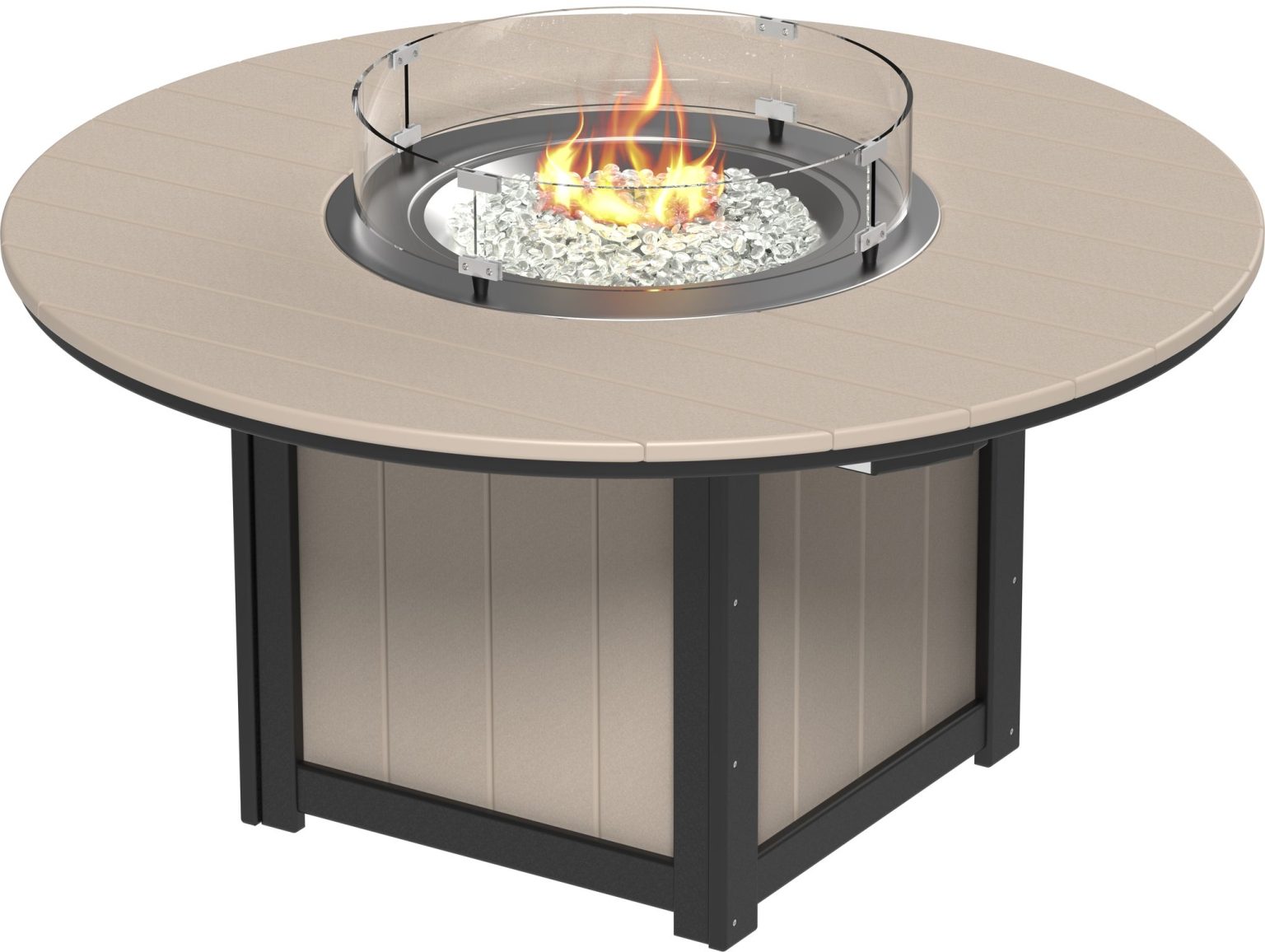 60" Round Lumin Fire TableCounter Height Outdoor Living & BBQ
